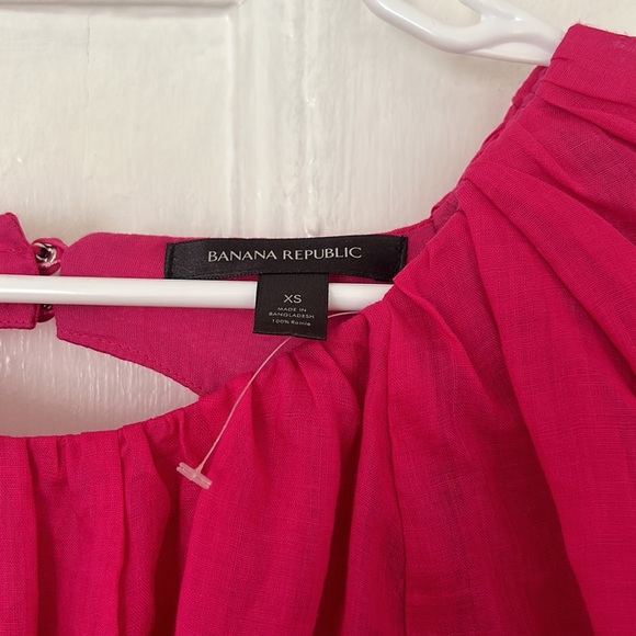 Banana Republic Ramie Open-Back Dress in Dark Magenta- XS - Picture 5 of 7